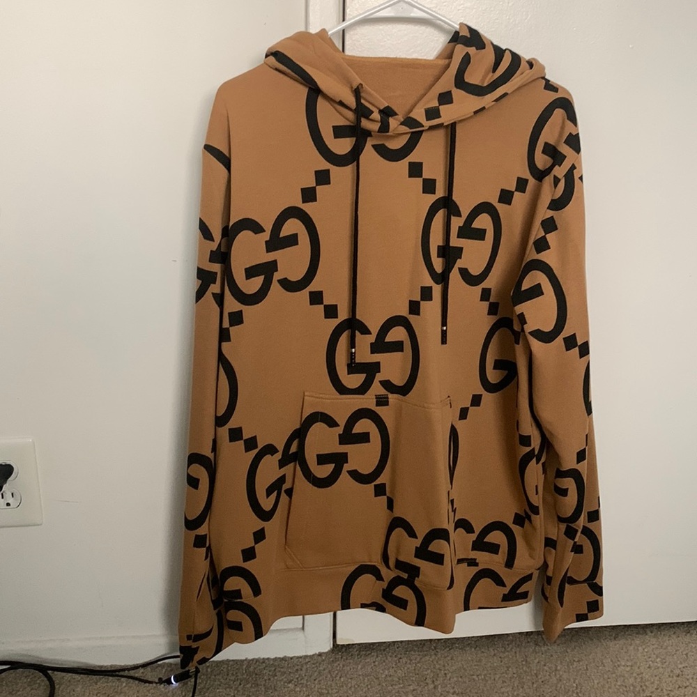 Gucci print hooded sweatshirt NOT DESIGNER
